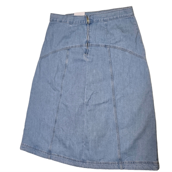 Old Navy Drapey A-line Denim Jean Skirt Sz 12 NWT - Picture 2 of 4